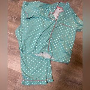 Joyspun Women’s Teal Polka Dot Pajama Set